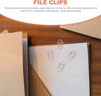 COHEALI 100Pcs Small Crescent Shaped Paper Clips Metal Decorative Clips Rose Gold Multi-Use Office Document Fasteners for Bills and School Supplies