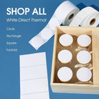 Spartan Industrial - 2.25" X 1.25” Direct Thermal Labels, Perforated Barcode Address Labels, Compatible with Rollo & Zebra Desktop Printers - 10 Rolls, 1000/Roll
