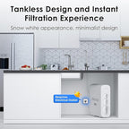 Waterdrop G3P600 Reverse Osmosis System, 8 Stage Tankless Reverse Osmosis Water Filter, NSF/ANSI 42 & 53 & 58 & 372 Certified, Under Sink RO System, 2:1 Pure to Drain, Smart LED Faucet