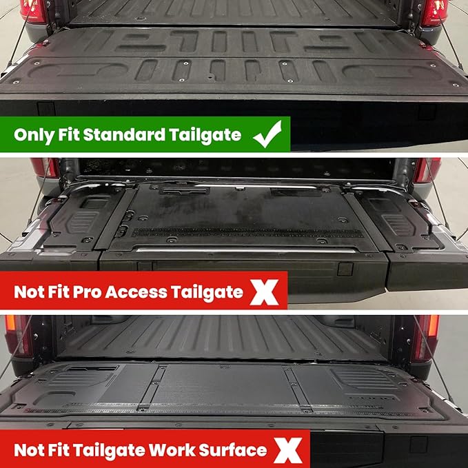 LASFIT Tailgate Mat for Ford F-150 2021-2026(Nof for Work Surface or Pro Access Tailgate) Truck Tailgate Liner All Weather Protector TPE Durable Tailgate Cover