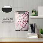 A4 Clipboards,Folder Clipboard with Storage Cherry Blossom Heavy Duty Clip Boards Waterproof Nursing Plastic File Folder Storage Box Clipboard Case for Teacher,Doctor,Office