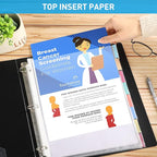 HABGP Binder Dividers with Tabs, 8 Tab Sheet Protectors for 3 Ring Binder, Clear Dividers for 3 Ring Binder Page Protectors, Notebook Binder Sleeves with Pockets, 3 Set (24 Pcs)
