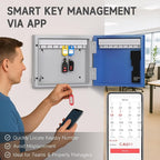 WeHere 16 Key Lock Box Wall Mount, Smart Key Cabinet with Key Tags, Bluetooth App Control, OTP & Password Unlock, Wi-Fi Remote Unlock (Bridge Sold Separately), Steel Key Safe for Office Home Business