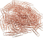 HAHIYO Paper Clips Sturdy 1.1 inches Length 300 Pack Paperclips Heavy Duty Tight Grip Rust Proof Reusable Metal Bright Rose Gold for Home Office School