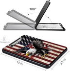 Clipboard with Storage, High Capacity Plastic Storage Clipboard with Pen Holder for for Women Teachers Work, School & Office Supplies, Cute Pattern Decorative Clipboards, America Falg Eagle