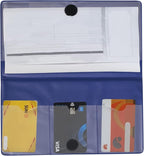 Andalus Auto Registration & Insurance Card Holder Pack of 1, Waterproof Essential Car Registration Holder with Hook & Loop Closure, Perfect for Every Vehicles Glove Boxes (Blue - 9.5" x 5.15")