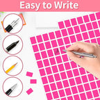 Starboling Color Coding Labels,3000 PCS 1/2" x 3/4" Fluorescent Rose red Rectangular Label,for Garage Sale,Price Tags,File Folder Tabs