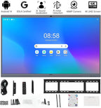 JAV Smart Board 4K UHD Interactive Whiteboard with EDLA Certification Built-in Android OS for Classroom Office Home Digital Display 8+128 GB for Hybrid Work (75 Inch)