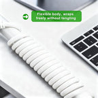 Outdoor Extension Cord 50ft, White Waterproof Extension Cord 16 Gauge 2 Prong Power Cable, 50ft Heavy Duty Power Cord for Yard, Garden,Lights(13A 125V)