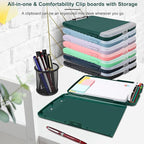 SFLHHDM Clip Boards 8.5x11 with Storage, Heavy Duty Storage Clipboard, Nursing Clipboards Folder with Pen Holder, Clipboards with Low Profile Clip, Nurse Clipboard Binder Case for Classroom