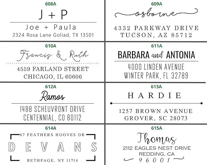16+ Designs Custom Return Address Labels Roll White Modern Address Set of Return - Custom Personalized Calligraphy & Matte