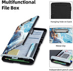 Clipboard with Storage Box & Pen Holder,Heavy Duty Clip Boards 8.5x11 for Nursing,High Capacity,School & Office Supplies,Winter Wonderland Cat