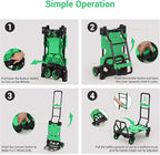 2-in-1 Folding Hand Truck with Folding Basket,Collapsible Hand Truck Dolly with Retractable Handle and 4 Wheels,330 LB Capacity Portable Dolly Cart for Moving and Shopping,Durable and Easy to Store