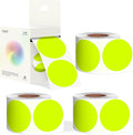 2 - Inch Round Fluorescent Yellow Color - Coding Stickers,4 Rolls, 2000 PCS Multipurpose Strong - Adhesive Labels for Office,Inventory,Organizing