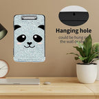 Clipboard with Storage High Capacity Plastic Nursing Clipboards with Pen Holder File Folder Storage Box Clipboard with Heavy Duty Clips for Teacher,Doctor,Offices-Funny Panda