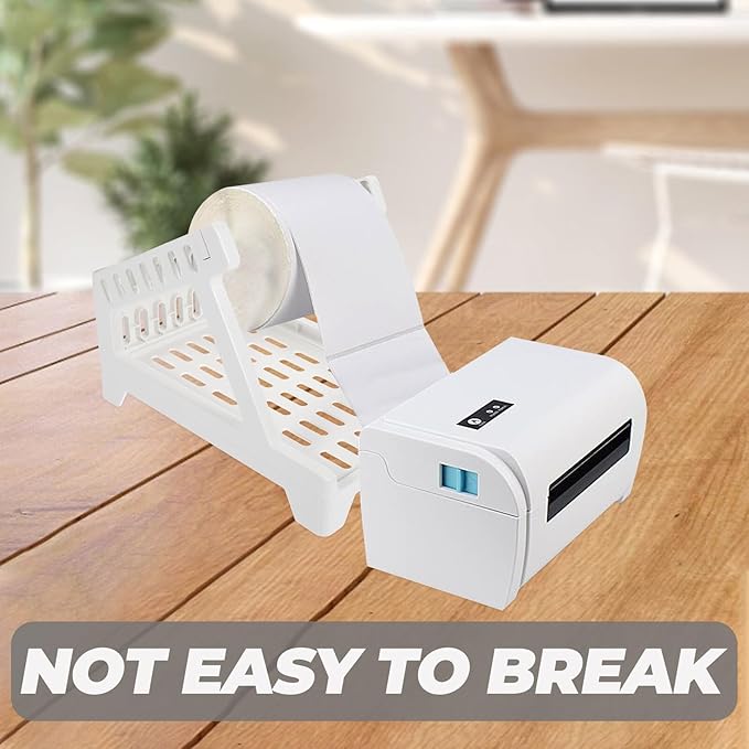 Plastic Shipping Label Rack Holder for Compatible with Thermal Barcode Printer Desktop Convenient Easy Assembly Shipping Label Stand for Office and Business Use