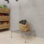 24''W x 24''L x 8''H Chrome Plated Wire Dunnage Rack | Off The Floor Storage