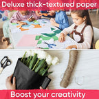 48" x 1200" (100 ft) Black Kraft Paper Roll (Value Pack of 2), 45 lbs Thickness, Made in USA Colored Kraft Paper for School, Bulletin Board - Odorless, Non-Toxic, Safe for Kids
