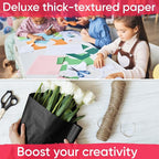 18" x 1200" (100 ft) Black Kraft Paper Roll (Value Pack of 2), 45 lbs Thickness, Made in USA Colored Craft Paper for School, Bulletin Board - Odorless, Non-Toxic, Safe for Kids