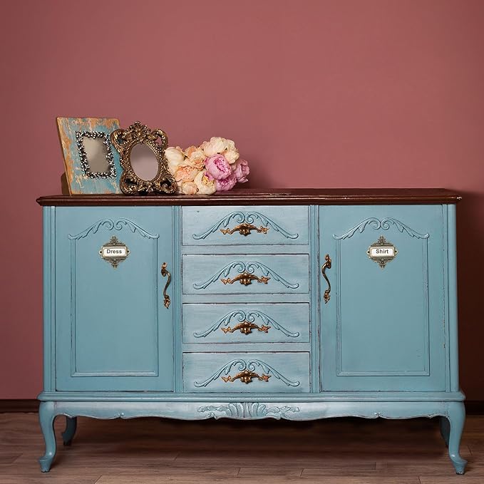 uxcell 5 Pcs Metal Label Holder, 2.2 x 2.4 Inch Small Vintage Card Frame Tag Floral Lace Label Holder with Screws for File Boxes Drawers Door Cabinet Book Shelves, Gold Tone
