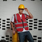 BeautyWill Custom Logo 10/20 Pack Safety Vest Class2 High Visibility Vest with Pockets Breathable Construction Vest Bulk