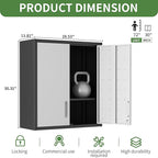 Metal Tool Cabinet,Garage Storage Cabinet System,Wall Cabinet & Locking Rolling Tool Cabinet with Doors and Adjustable Shelves,Steel Tool Cabinets for Home (2 Pcs-StyleA, Black & Grey)