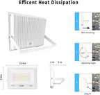150W LED Flood Lights Outdoor 2 Pack,13000LM Super Bright Security Light, IP66 Waterproof Outdoor Floodlight,6500K Daylight White Exterior Spot Lights for Yard,Backyard,Stadium
