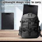 Clipboard Folder, A4 Foldable Clipboard with Horizontal and Vertical Double Metal Clips, 360 Degree Foldable Binder Clipboards with Pen Holder, File Cover Work Folder Clipboards, Black