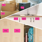 500 Pcs Large Moving Labels for Boxes 3 ×5 Inch Vinyl Self Adhesive Rectangle Stickers Color Coding Labels Waterproof Removable for Storage Bins Classroom Office Warehouse, Fluorescent Pink