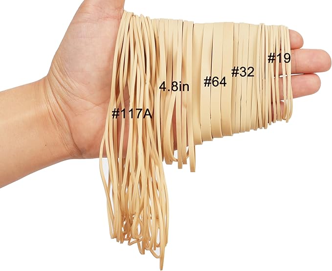 Rubber Bands, 0.5bl Assorted Size Rubber Bands Elastics Band for Office Supplies rubber band size 19 size 32 size 64 size 117A size 4.8in