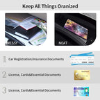 Car Registration and Insurance Holder, Leather Car Glove Box Organizer, Cool Car Accessories for ID, Driver's License Cards & Essential Document,Business Cards,Men&Women,Vintage Dragonfly