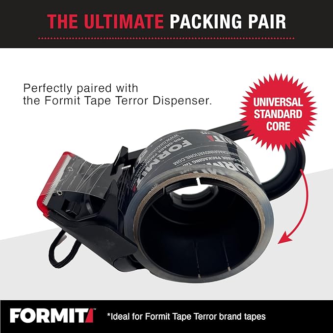 Professional-Grade Clear Packing Tape (1 Roll) - Heavy Duty Tape for Packing, Moving Boxes, Shipping, Mailing, Storage, and More - Packaging & Shipping Supplies (48mm x 50m per Roll)