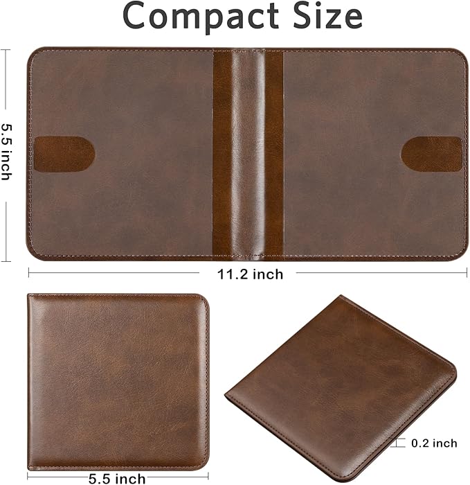 CoBak Car Registration and Insurance Holder - Small and Lightweight Vehicle Glove Box Car Organizer, Auto Truck Comparment Accessories Case for Essential Document, Driver License (Cowhide Brown)