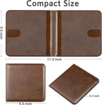 CoBak Car Registration and Insurance Holder - Small and Lightweight Vehicle Glove Box Car Organizer, Auto Truck Comparment Accessories Case for Essential Document, Driver License (Cowhide Brown)