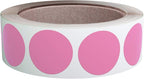 Royal Green Colored Label Dot Stickers for Inventory and Labeling - 25mm/1 Inch Round Sticker in Pastel Pink (1Roll - 600 Pack)