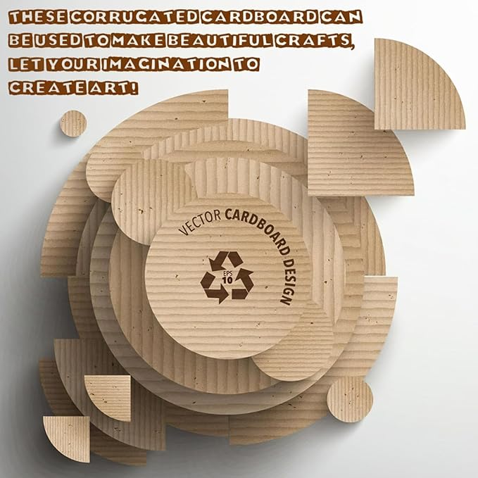 100 Pcs Corrugated Cardboard Sheets Set Corrugated Packaging Pads Paper Flat Cardboard Filler Inserts Sheet Pads Rectangle for Delivering Packing Separators Art Crafts Supplies (Brown, 4 x 6 Inch)