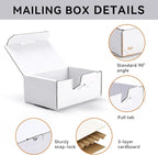 Small Shipping Boxes 3.5x2.2x1.6 Inches, 25-Pack White Corrugated Cardboard Boxes for Mailing, Storing, Gift Packaging