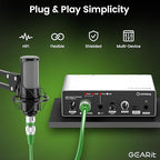 GEARit XLR Male to Female Microphone Cable (100 Feet, 1 Pack) 3-Pin Balanced Shielded Mixer, Recording Studio, Podcast - Green