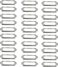 LGEGE 30 Pcs Card Holder Drawer Pull Office Library File Drawer Tag Carbinet Shelves Drawer Name Lable Holder(Color Silvery)