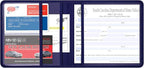 Wisdompro Small Car Registration and Insurance Documents Holder - Premium PU Leather Vehicle Glove Box Paperwork Wallet Case Organizer for ID, Driver's License, Key Contact Information Cards