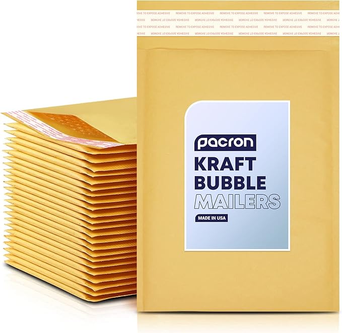 Kraft Bubble Mailer - 500 Pack 4x8 Inch, Padded Shipping Envelopes - Bulk Yellow Padded Mailing Envelopes for Mailing Documents & Much More (Made in USA)