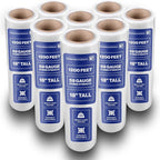 International Plastics Co. 18" Plastic Stretch Film/Wrap 1200ft 500% Stretch Clear Cling Durable Adhering Packing Moving Packaging Heavy Duty Shrink (18" - 17" Styles, 8 Pack)