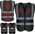 BeautyWill Custom Safety Vest Customized Logo Class 2 High Visibility Reflective Vest with Pockets Construction workwear