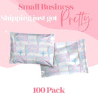 6x9 Designer Poly Mailer 100 Pack Heavy Duty Waterproof Self Seal Shipping Bags for Small Business Large Mailing Envelopes Bulk Tear Resistant Packaging Cowgirl Boots Western
