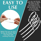 LEIFIDE 500 Pcs Metal Zip Ties 304 Stainless Steel Zip Ties Heavy Duty Self Locking 220 Pound Tensile Strength Cable Suitable for Exhaust Wrapping Fence Outdoor Workshop Canopy(15.7 Inch)