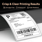 Compatible DYMO 1744907 4" x 6" Direct Thermal Shipping Labels, Strong Adhesive & Perforated, Compatible with Rollo, Zebra & More – NOT for DYMO 5XL (12 Rolls / 2640 Labels), TRSTGIX