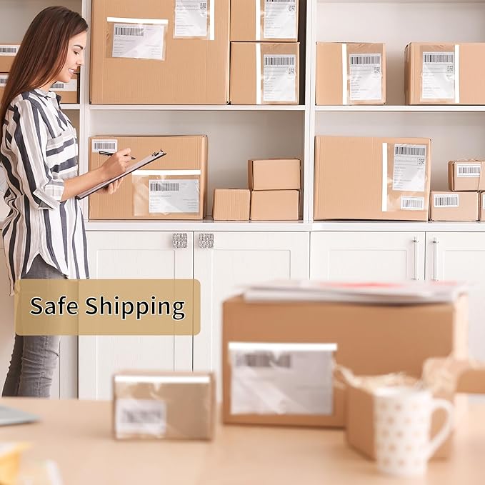 CLASSY Premium Clear 6'' x 9'' Packing List Envelopes, Self-Adhesive Shipping Label Sleeves,100Pack