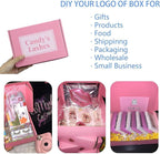 Small Pink Shipping Boxes for Small Business Pack of 25-8x5.5x1.6 inches Cardboard Corrugated Mailer Boxes for Shipping Packaging Craft Gifts Giving Products