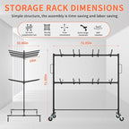 Folding Chair Rack for Storage,Folding Chair Cart 84 Chairs on Wheels Table Storage Cart 600 LBS Capacity Heavy Duty Steel Mobile Dolly Storage Rack with Dust Cover & Elastic Cords