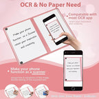 Feifeiya 6 Sides Whiteboard Notebook Portable Whiteboard Dry Erase Notebook Portable Dry Erase Board Double Sided Folding Whiteboards White Board for Office Study Meeting(Pink,A5: 6"×9”)
